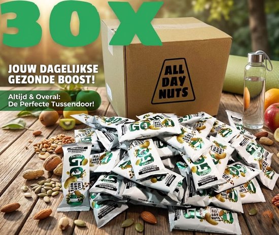 All Day Nuts – 30x noten snack zakjes 25g – notenmix – perfecte dagelijkse porties (Exactly Good) – maandverpakking – gezonde snack voor werk en sport – ook geschikt als noodvoorraad (EG 25 30)