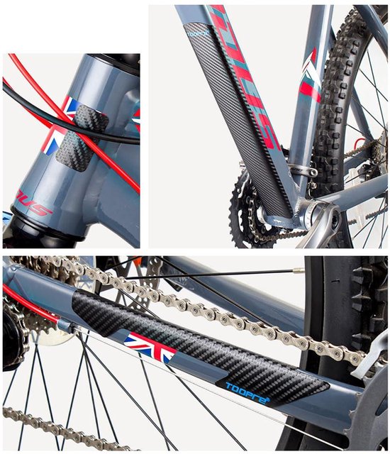 Allecta - Fietsframe stickers, beschermfolie carbonstickers, mountainbike accessoires van Merkloos