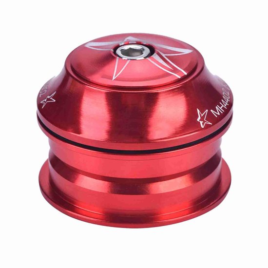 Allecto - Fiets headset - Aluminium - Vervangende stuurbuis dop - Mountainbike - Rood - Fietsaccessoire - Geschikt voor mountainbikes - Rood model