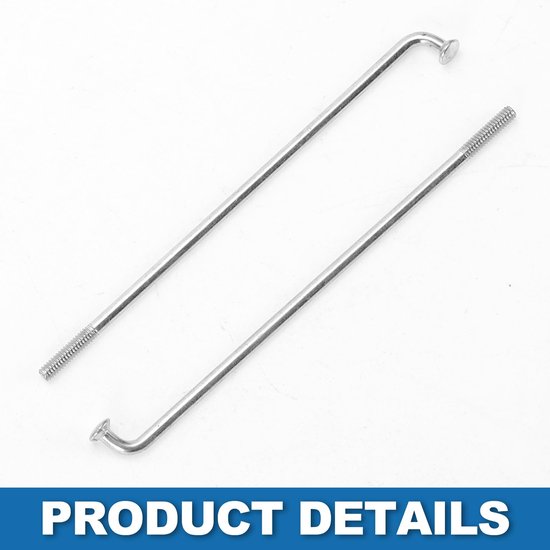 Allecto - Fietspaken - 14G - Hoogwaardige carbon staal - Zilver - Mountainbike fietspaken - 36 stuks - Geschikt voor fietsen - 80MM