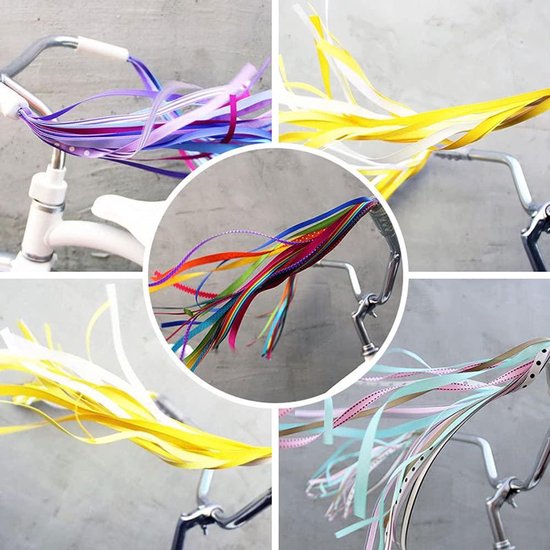 Allecto - Kinderfiets Luchtslangen - Fiets Stuur - Handgrepen - Roze - Accessoires - Geschikt voor Kinderfietsen - Meisjes - Linten - Stuurfranjes - Kinderfiets Decoratie - Veiligheid - Roze Kleur van Merkloos