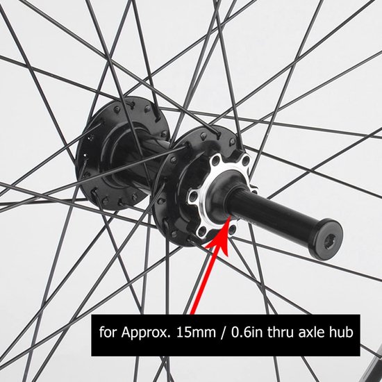Allecto - Thru Axle - Boost 15x145mm - Aluminium - Voor mountainbike - Lichtgewicht en sterk - Geschikt voor moderne fietsen - Zilver van Merkloos