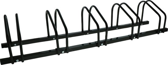 Alora Fietsenrek voor 5 Fietsen zwart- met muurbevestiging - fietsen rek van Alora
