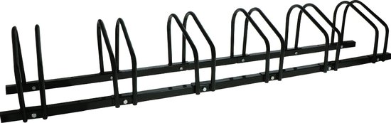 Alora Fietsenrek voor 6 Fietsen zwart- met muurbevestiging - fietsen rek van Alora