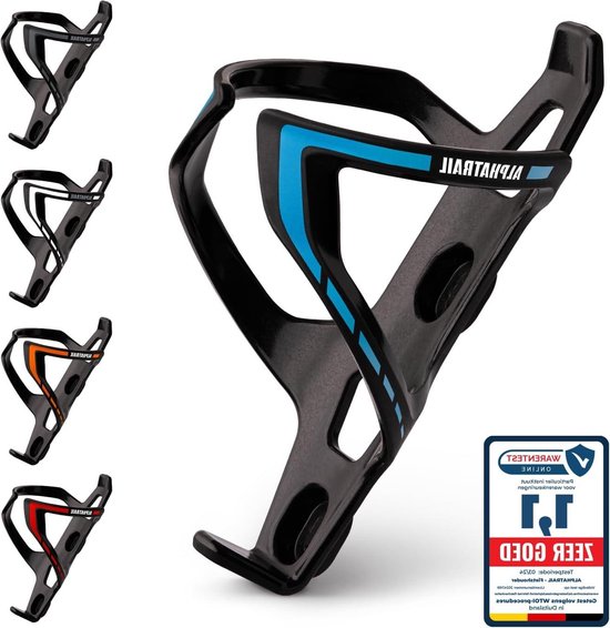 Alphatrail Fiets Flessenhouder Max - Lichtgewicht Design - Blauw - Compatibel met Cube SKS Elite Topeak - Incl. Bevestigingsschroeven van Alphatrail