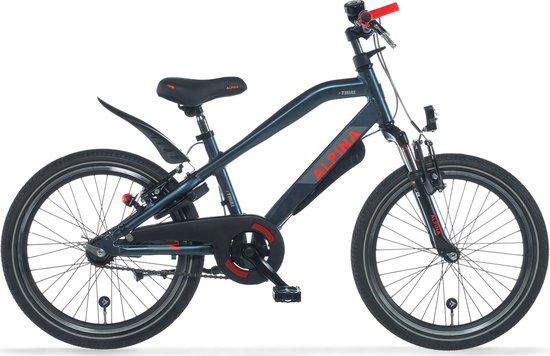 Alpina Trial Jongensfiets - 22 inch - Dark Petrol Matt - Crossfiets/Mountainbike - Blauw van Merkloos