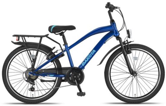 Altec Dakota Mountainbike - Jongensfiets 24 Inch - Kinderfiets voor 8 tot 12 Jaar - 130-145 cm - 7V - V-Brakes - Navy van Merkloos