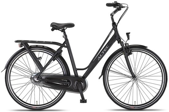 Altec Damesfiets Delta 28 Inch 56 cm Dames 3V Rollerbrake Matzwart