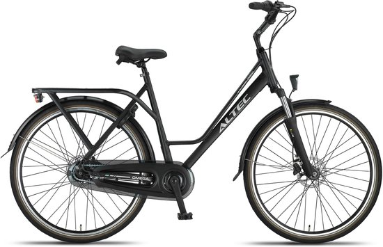 Altec Damesfiets Omega 28 Inch 50 cm Dames 7V Hydraulische schijfrem Matzwart