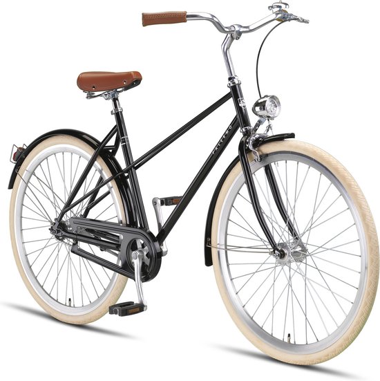 Altec Damesfiets Palermo 28 Inch 52 cm Dames Terugtraprem Grijsgroen van Merkloos