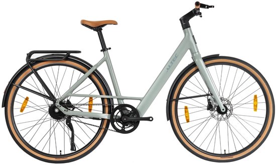 Altec Dance - Elektrische Damesfiets - Elektrische Urban fiets - Riembelt - Hydraulische Schijfremmen - 28 inch - Grijs van Altec