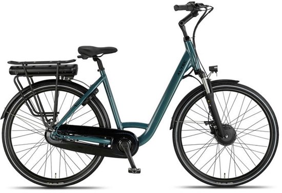 Altec Diamond Elektrische Fiets - 28 inch – 53 cm – 250W (42Nm) Voorwielmotor – Accu 468Wh (36V, 13Ah) – Shimano Nexus 7 – Hydraulische Remmen – Glazuur Blauw van Altec