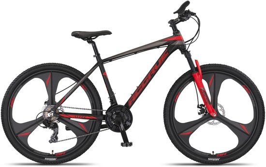 Altec Hardtail Mountainbike Accrue MTB 27.5 Inch 45 cm Unisex 21V Mechanische schijfrem Zwart/Rood van Altec