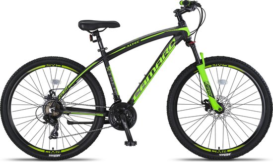 Altec Hardtail Mountainbike Camaro MTB 27.5 Inch 45 cm Unisex 21V Mechanische schijfrem Zwart/Groen van Altec