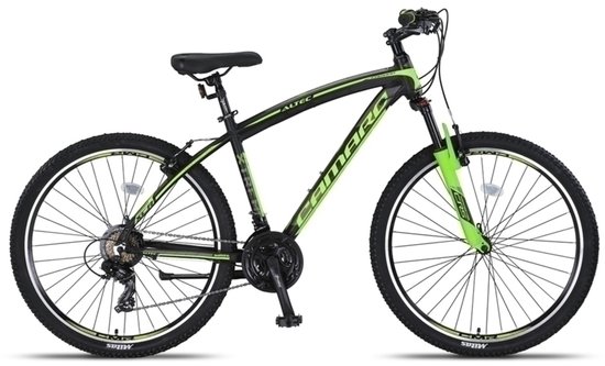 Altec Hardtail Mountainbike Camaro MTB 27.5 Inch 45 cm Unisex 21V V-Brakes Zwart/Groen van Altec