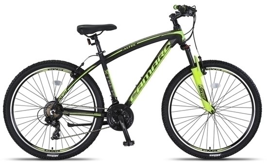 Altec Hardtail Mountainbike Camaro MTB 27.5 Inch 45 cm Unisex 21V V-Brakes Zwart/Lime van Altec