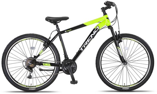 Altec Hardtail Mountainbike Trend MTB 27.5 Inch 46 cm Junior 21V V-Brakes Zwart/Lime van Merkloos