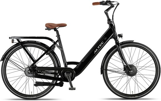 Altec Liberty - Elektrische Fiets - Glans Zwart - 28 inch - Accu 504Wh (36V, 14Ah) - 250W (42Nm) Voorwielmotor - Shimano Nexus 7 Versnellingen - Hydraulische Remmen van Altec