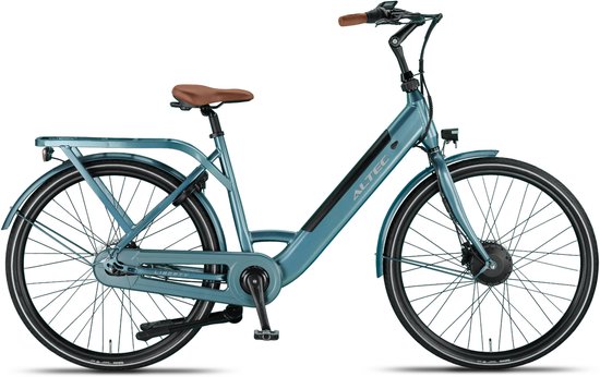 Altec Liberty - Elektrische Fiets - Glazuur Blauw - 28 inch - Accu 504Wh (36V, 14Ah) - 250W (42Nm) Voorwielmotor - Shimano Nexus 7 Versnellingen - Hydraulische Remmen van Altec