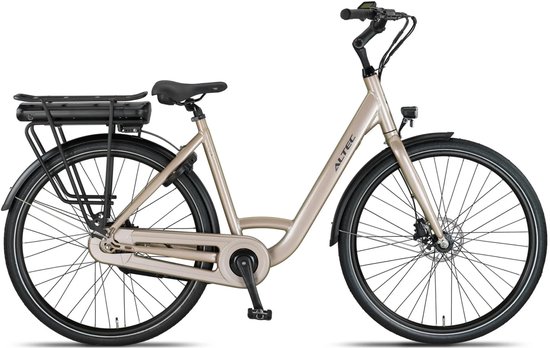 Altec Orion - Elektrische Stadsfiets - Elektrische Damesfiets - Hydraulische schijfremmen - Achterwielmotor - 28 inch - 52 cm - Pearl