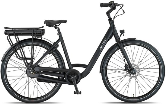 Altec Orion - Elektrische Stadsfiets - Elektrische Damesfiets - Hydraulische schijfremmen - Achterwielmotor - 28 inch - 52 cm - Zwart