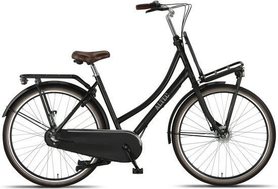 Altec Retro - Transportfiets - Damesfiets - 28 Inch - 57 cm - 3 versnellingen - Rollerbrakes - Mat Zwart