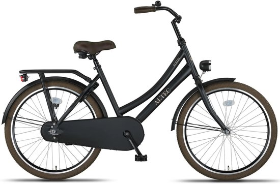 Altec Roma - Meisjesfiets - Kinderfiets - Omafiets - Terugtraprem - 24 inch - Mat Zwart van Merkloos