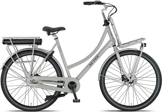 Altec Sakura - Elektrische Transportfiets - Damesfiets - 28 inch - 50 cm - Hydraulische Schijfremmen - Achterwielmotor - Ash Grey