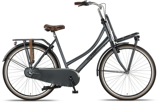 Altec Transportfiets dames Dutch 28 Inch 57 cm Dames 3V Terugtraprem Donkergrijs van Altec