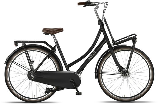 Altec Transportfiets dames Retro 28 Inch 53 cm Dames 3V Rollerbrake Matzwart van Altec