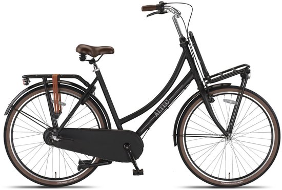 Altec Transportfiets dames Vintage 28 Inch 50 cm Dames 3V Terugtraprem Matzwart van Altec