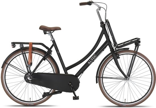 Altec Transportfiets dames Vintage 28 Inch 57 cm Dames 3V Terugtraprem Matzwart van Altec