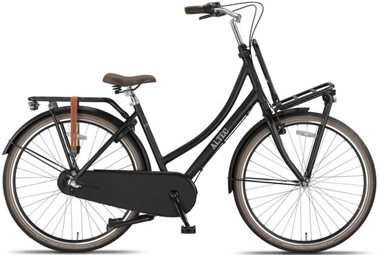 Altec Vintage - Transportfiets - Damesfiets - 28 inch - 50 cm - 3 versnellingen - Handrem - Terugtraprem - Mat Zwart