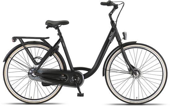 Altec Walesa Damesfiets - Stadsfiets 28 inch - 55 cm - Mat Zwart - 3 versnellingen van Altec