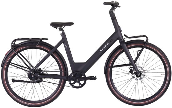Altec X9 - Elektrische Damesfiets - 28 inch - 50 cm - Riembelt - Hydraulische schijfremmen - Mat Zwart