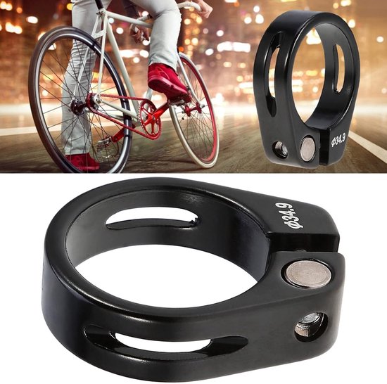Aluminium Alloy Cycle Pole Clamp - 5 Kleuren - Mountain Bike Pole Accessory - 34.9mm Zwart van Merkloos