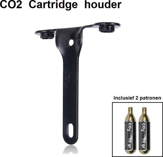 Aluminium Co2 patroon houder inclusief 2x 16gr CO2 patronen / cartridges / capsules van Point-Master