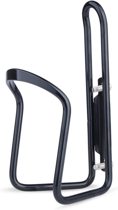 Aluminium Fiets Bidonhouder - Lichtgewicht & Roestvrij - Past Op Standaard Bidons - Incl. Montageschroeven - Zwart