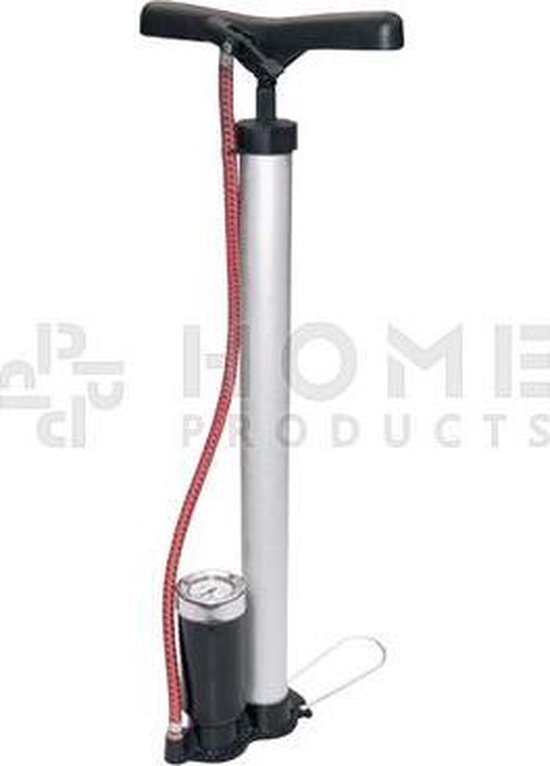Aluminium fietspomp met luchtdrukmeter van Simson