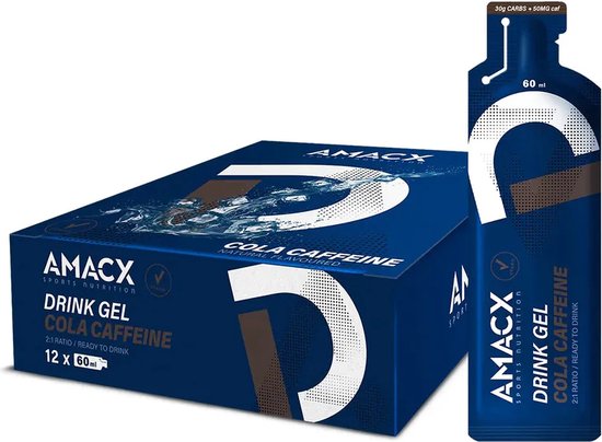 Amacx Drink Gel - Sportgel - Energy Gel - Energiegel - Cola + Cafeïne - 12 pack