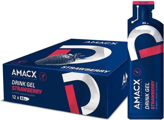 Amacx Drink Gel - Sportgel - Energy Gel - Energiegel - Strawberry - 12 pack
