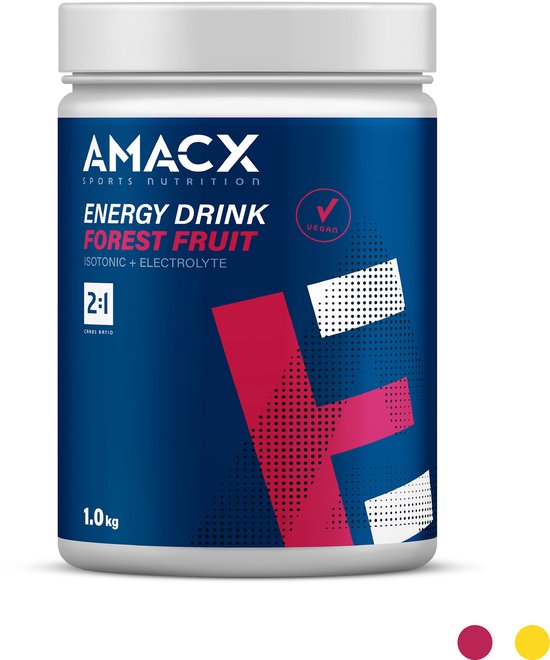 Amacx Energy Drink - Isotone - Elektrolyten - Sportdrank - Electrolytes - Forest Fruit - 1000g - 32 servings