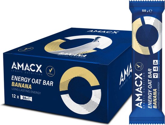 Amacx Energy Oat Bar - Energie Reep - Energy Bar - Banana - 12 pack