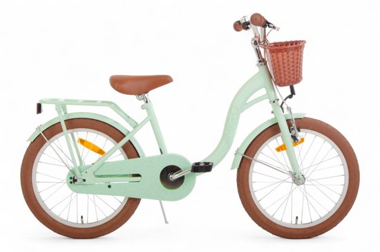 AMIGO Fairy Meisjesfiets 18 Inch - Kinderfiets voor 4 tot 6 Jaar - 100-115 cm - met Standaard - Mintgroen van AMIGO