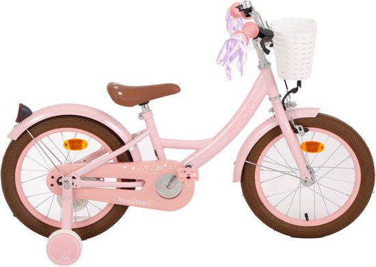 AMIGO Perfect Meisjesfiets - Kinderfiets voor Meisjes - 16 Inch 23,5 cm - Terugtraprem - Roze van AMIGO