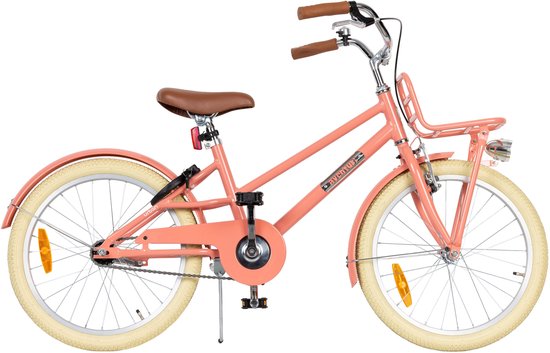 AMIGO Urban Aluminium Meisjesfiets 20 Inch - Kinderfiets voor 6 tot 8 jaar - Met standaard - Zalmroze