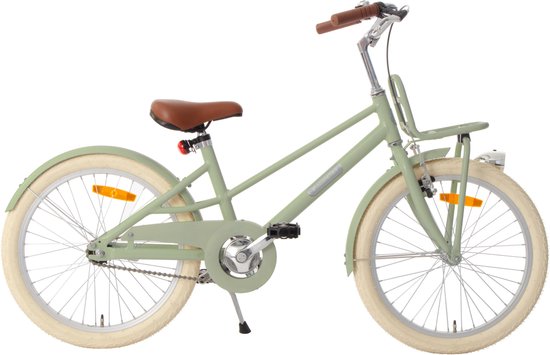 AMIGO Urban Meisjesfiets 20 Inch - Kinderfiets 31 cm - Lichtgewicht Aluminium - Met Terugtraprem en V-Brake - Groen van AMIGO