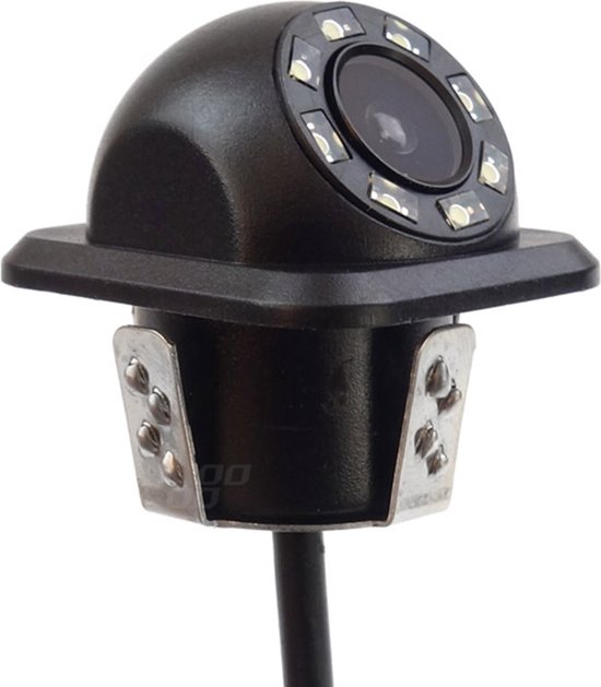 AMiO Universele Inbouw Achteruitrij Camera HD 8 LED Nachtzicht 18mm voor Auto / Bus / Camper Zwart van AMiO
