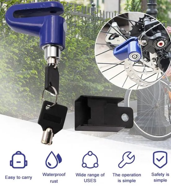 Anti-diefstal Slot Schijfrem Staaldraad Fiets Mountainbike Motorfiets van Merkloos
