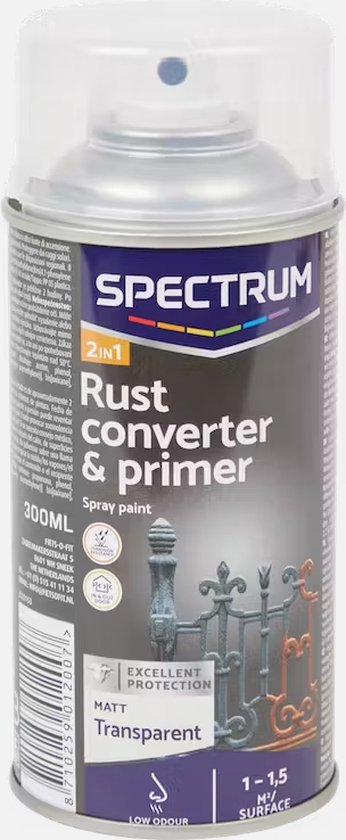 Anti-roest Spray en Primer  | Transparant | Spuitbus | Roest | 300ml van Merkloos